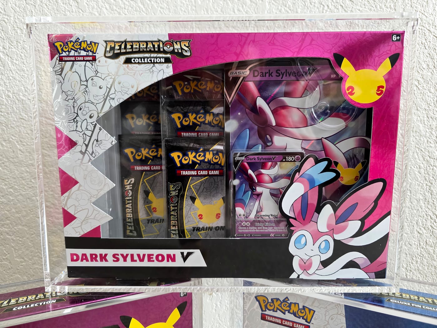 Dark Sylveon 25th Anniversary acrylic display case