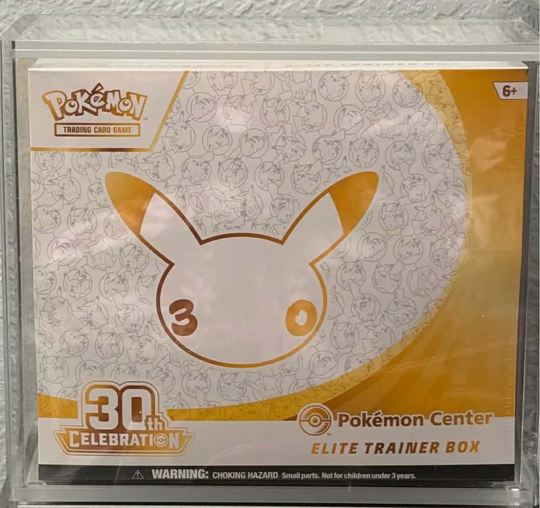 Pokémon Center 30th Anniversary Elite Trainer Box acrylic display case